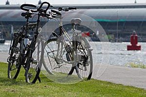 Popular bicycles in Amsterdam