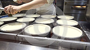 Popular Cheesecake shop for tourists at Namba in Osaka,Japan