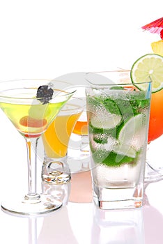 Popular cocktails with alcoho