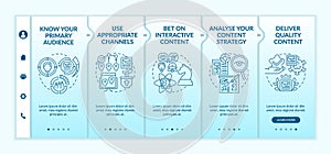 Popular content techniques onboarding vector template