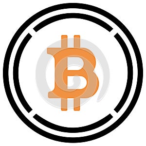 Popular cryptocurrency altcoin  icon vector illustration / Wrapped Bitcoin[WBTC