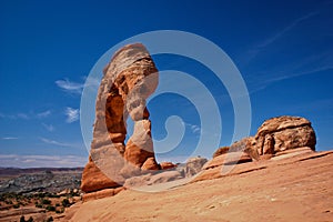 Popular Delicate arch monument in Arches national park, US