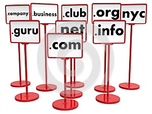 Popular Domain Names, Internet Concept