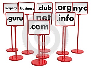Popular Domain Names, Internet Concept photo