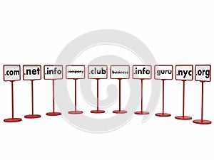 Popular Domain Names, Internet Concept