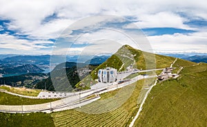 The popular excursion destination on the 1700 m. high monte Generoso with a modern restaurant