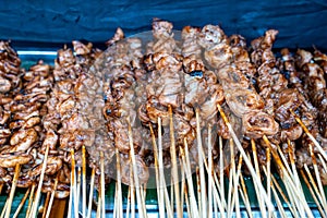 Popular Filipino street food Chicken barbecue