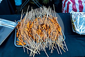 Popular Filipino Street Food Chicken feet barbecue