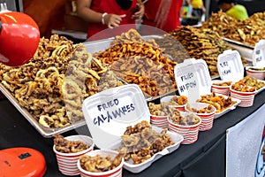 Popular Filipino street food Fried Calamares