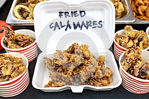 Popular Filipino street food Fried Calamares