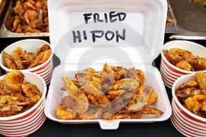 Popular Filipino street food Fried Hipon