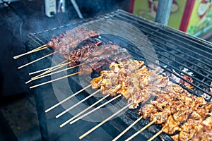 Popular Filipino street food Pork and Chicken barbecue