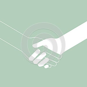 popular handshake connecting teamwork icon concept isolated vector