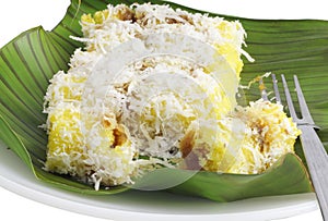 Popular Kuih Putu Bambu Durian photo