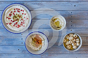 Popular middle eastern appetiser labneh or labaneh