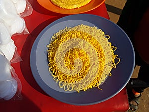 Popular Raw Snack Material. Besan sev namkeen