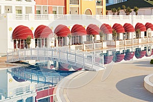 The popular resort Amara Dolce Vita Luxury Hotel. With pools and water parks and recreational area along the sea coast