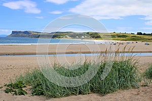 Popular sandy tourist beach