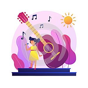 Popular singer in solo performance vector concept metaphor