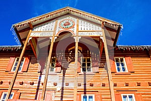 The popular ski resort in Tatranska Lomnica, High Tatras at winter