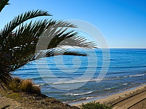 Popular summer travel destination La Zenia Beach Orihuela Costa photo