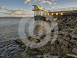 Popular tourists place, Black water diving tower, Salthill, Galway city, Ireland