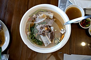 Popular Traditional Filipino soup dish beef sinigang