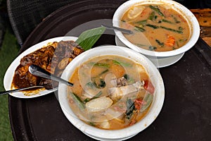 Popular Traditional Filipino soup Pork sinigang