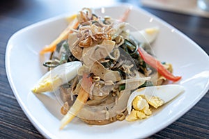 Popular Traditional Indonesian vegetables dish Tahu Telur