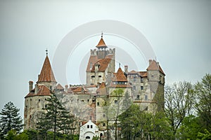 The popular and well-known Bran Castle, near the city of Brasov in Transylvania,