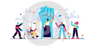 Populism vector illustration. Flat tiny