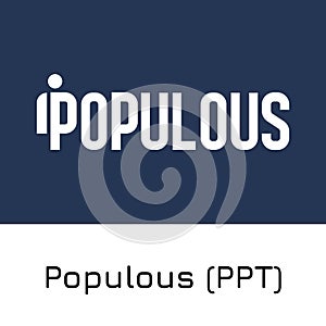 Populous PPT. Vector illustration crypto coin i