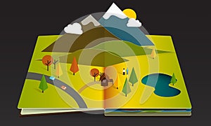 Popup book fall