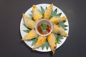 Por Pieer Tod with cheese inside Thai Spring Roll