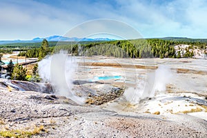 Porcelain Basin Trail at Norris Geyser Basin in Yellowstone National Park