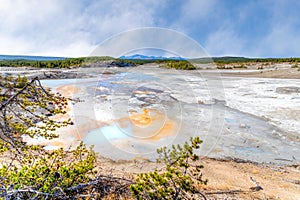 Porcelain Basin Trail at Norris Geyser Basin in Yellowstone National Park