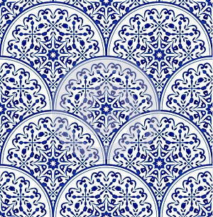 Porcelain blue pattern