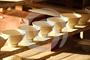 Porcelain bowl in factory,Jingdezhen China