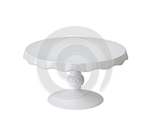 Porcelain cake stand on white