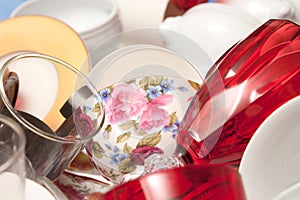 Porcelain cup decorated with roses