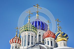 Porcelain Cupolas of Grand Prince Igor Church Peredelkino