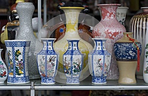 Porcelain flower vases