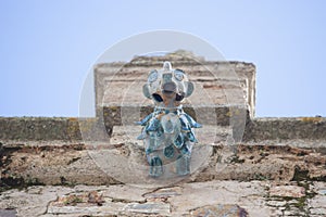 Porcelain gargoyle, Caceres, Spain