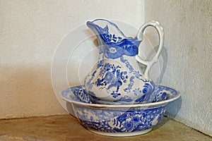 Porcelain jug and basin