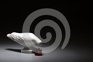 Porcelain mourning dove for sympathy card