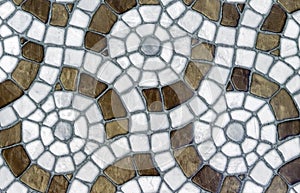 Porcelain stoneware with imitation of stained glass painting.