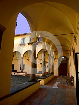 Porch in the ancient cloister