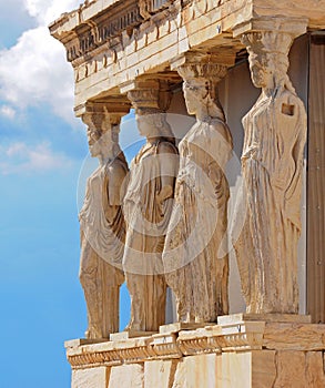 Porch of Caryatides in Acropolis, Athens, Greece