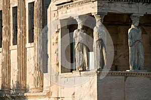 The Porch of the Caryatids, Erechtheion temple, Acropolis of Athens, Greece