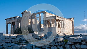 The Porch of the Caryatids in The Erechtheionat Acropolis of Athens